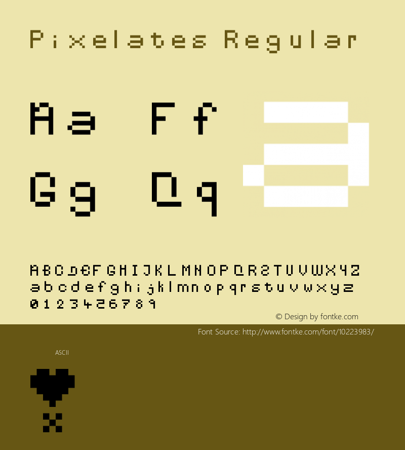 Pixelates Regular 1.0图片样张