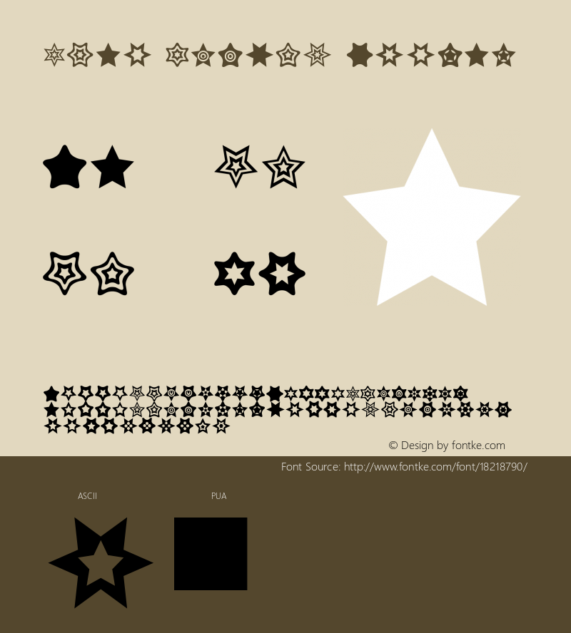 Star Things Normal 1.0 - October 2005 - freeware font图片样张