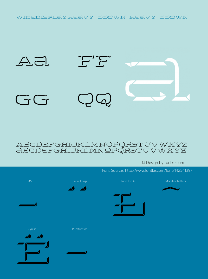 WideDisplayHeavy3DDown Heavy3DDown Version 001.001 ;com.myfonts图片样张