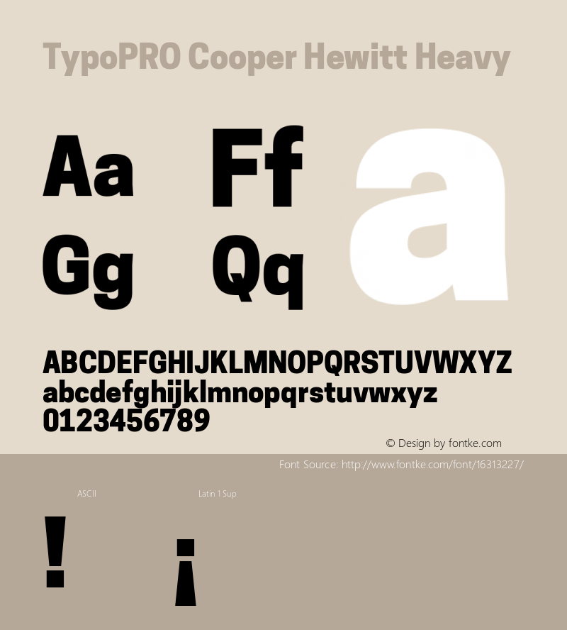 TypoPRO Cooper Hewitt Heavy 1.000图片样张