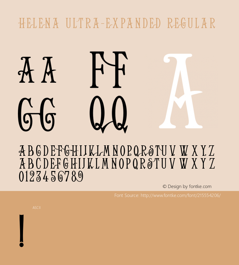 Helena-UltraexpandedRegular Version 1.000图片样张