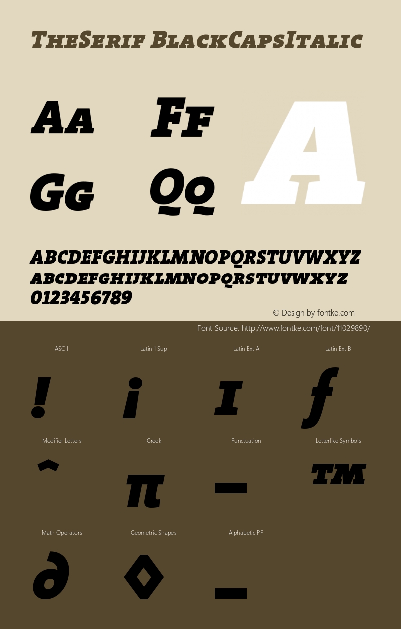 TheSerif BlackCapsItalic Version 1.0图片样张