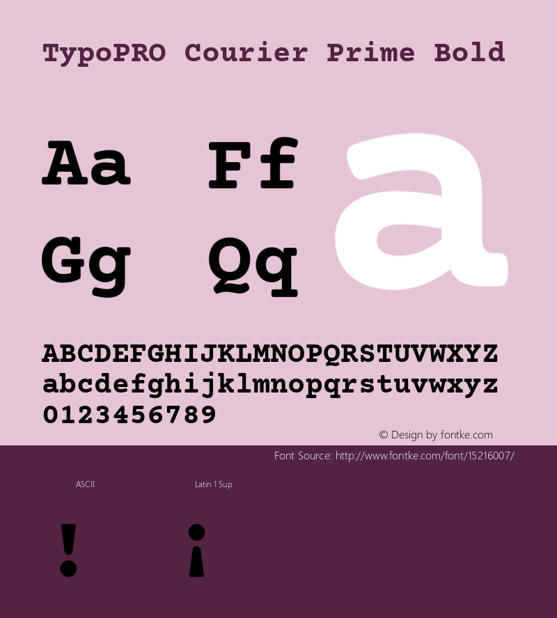 TypoPRO Courier Prime Bold Version 1.202图片样张