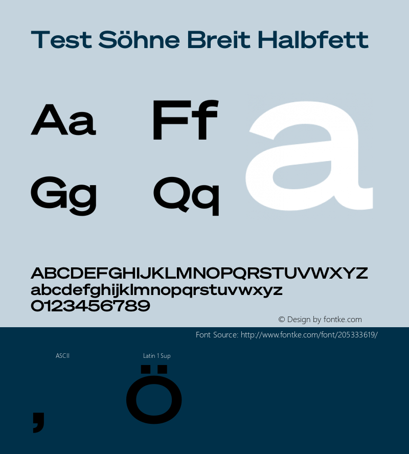 Test Söhne Breit Halbfett Version 1.109;hotconv 1.0.116;makeotfexe 2.5.65601图片样张