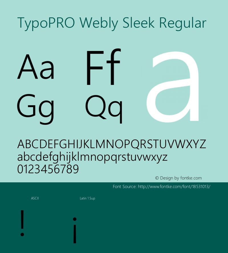TypoPRO Webly Sleek Regular Version 0.10 January 23, 2013图片样张