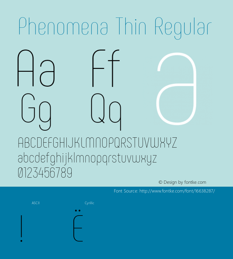 Phenomena Thin Regular Version 1.000;PS 001.000;hotconv 1.0.88;makeotf.lib2.5.64775; ttfautohint (v1.4.1)图片样张