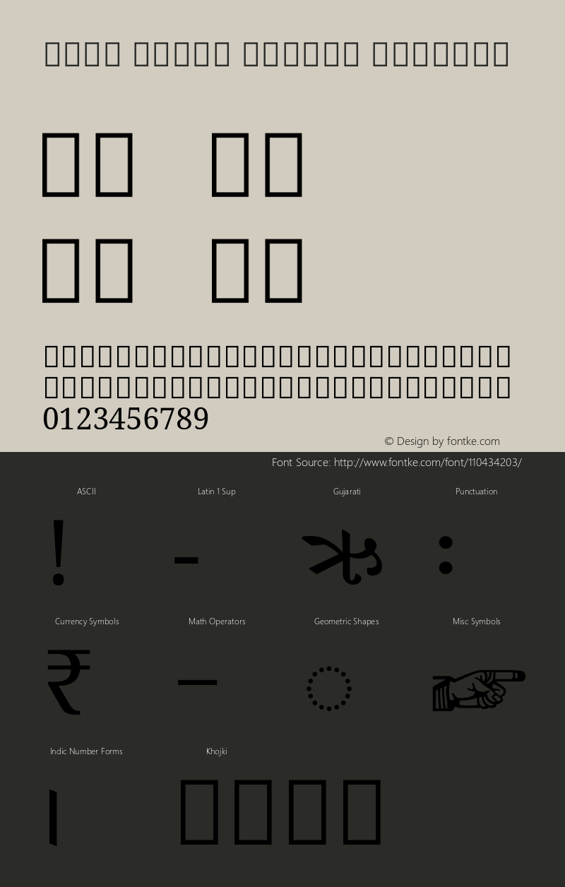 Noto Serif Khojki Regular Version 2.001; ttfautohint (v1.8.3) -l 8 -r 50 -G 200 -x 14 -D latn -f none -a qsq -X 