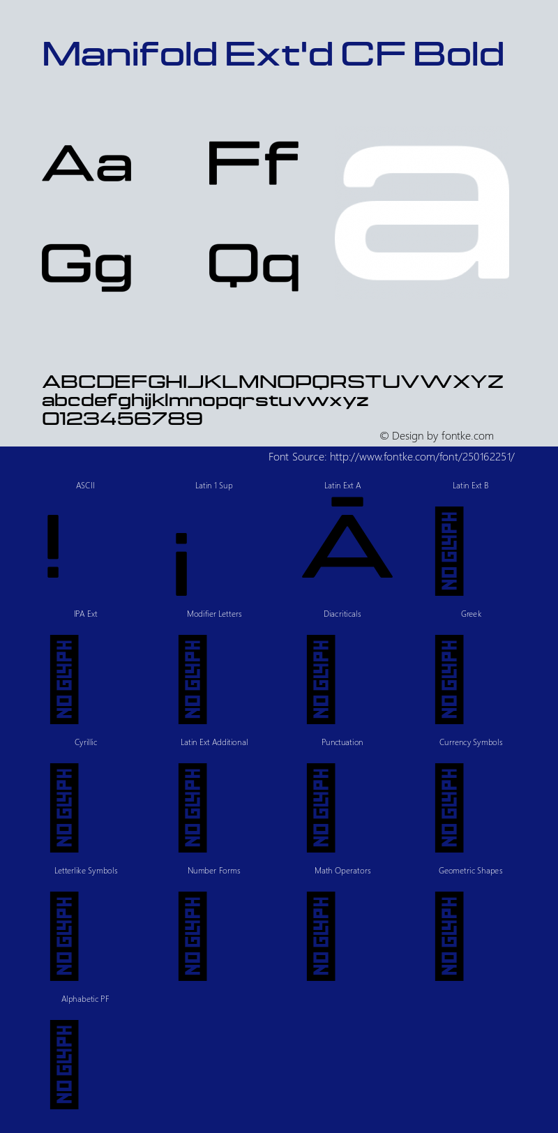 Manifold Ext'd CF Bold Version 4.300;FEAKit 1.0图片样张