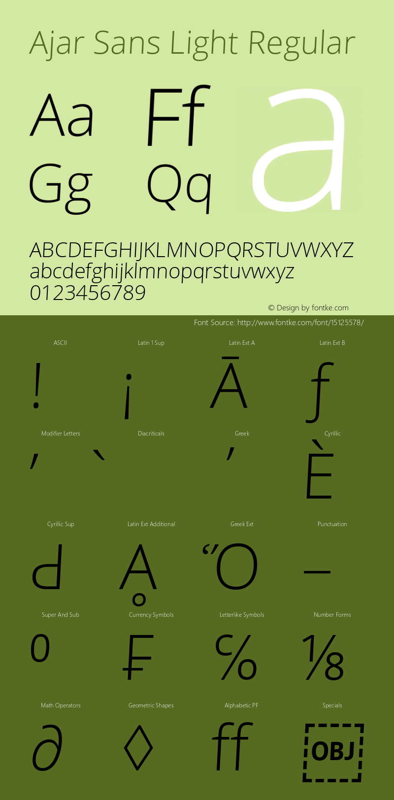 Ajar Sans Light Regular Version 1.10图片样张