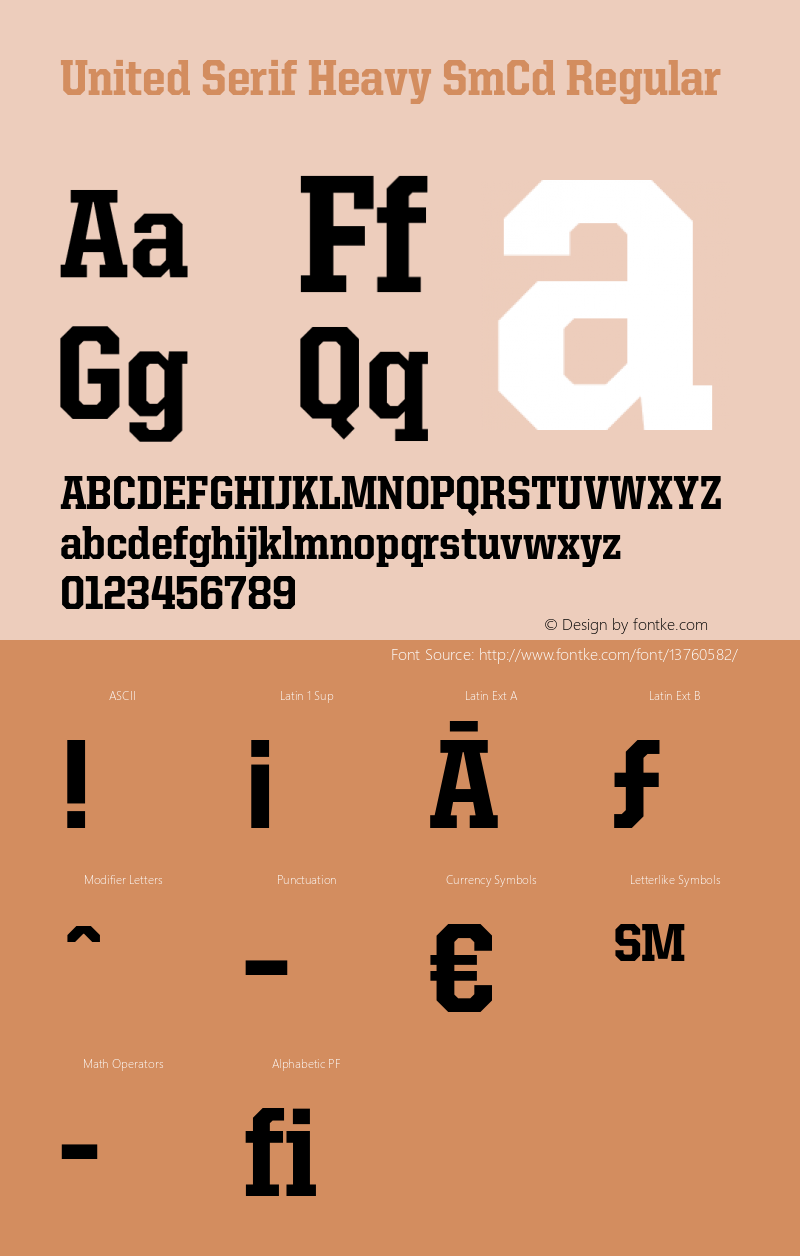 United Serif Heavy SmCd Regular Version 001.002图片样张