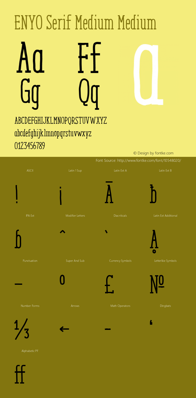 ENYO Serif Medium Medium Version 1.000图片样张