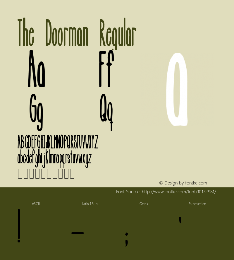 The Doorman Regular Version 1.01 May 2, 2006图片样张