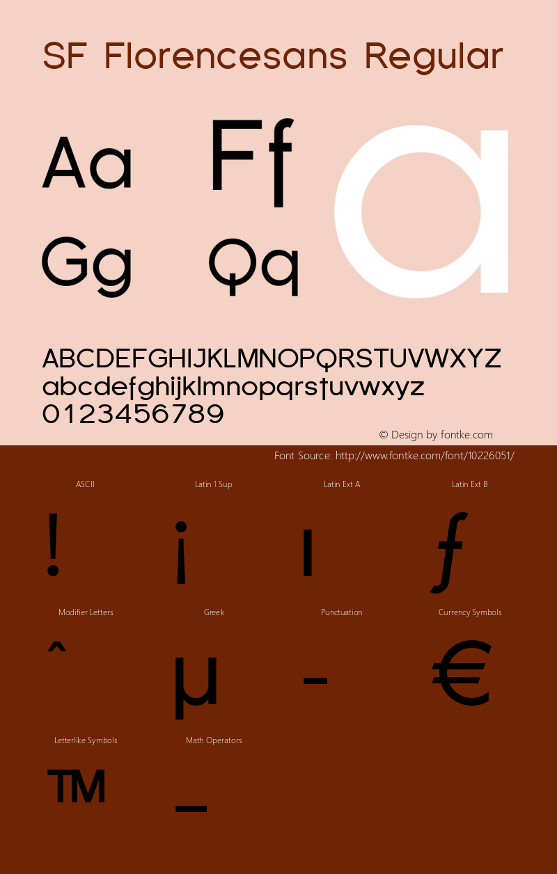 SF Florencesans Regular Version 1.1图片样张