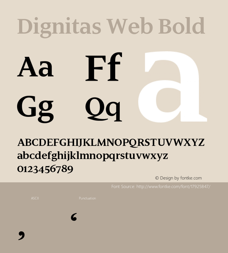 Dignitas Web Bold Version 1.1 2003图片样张