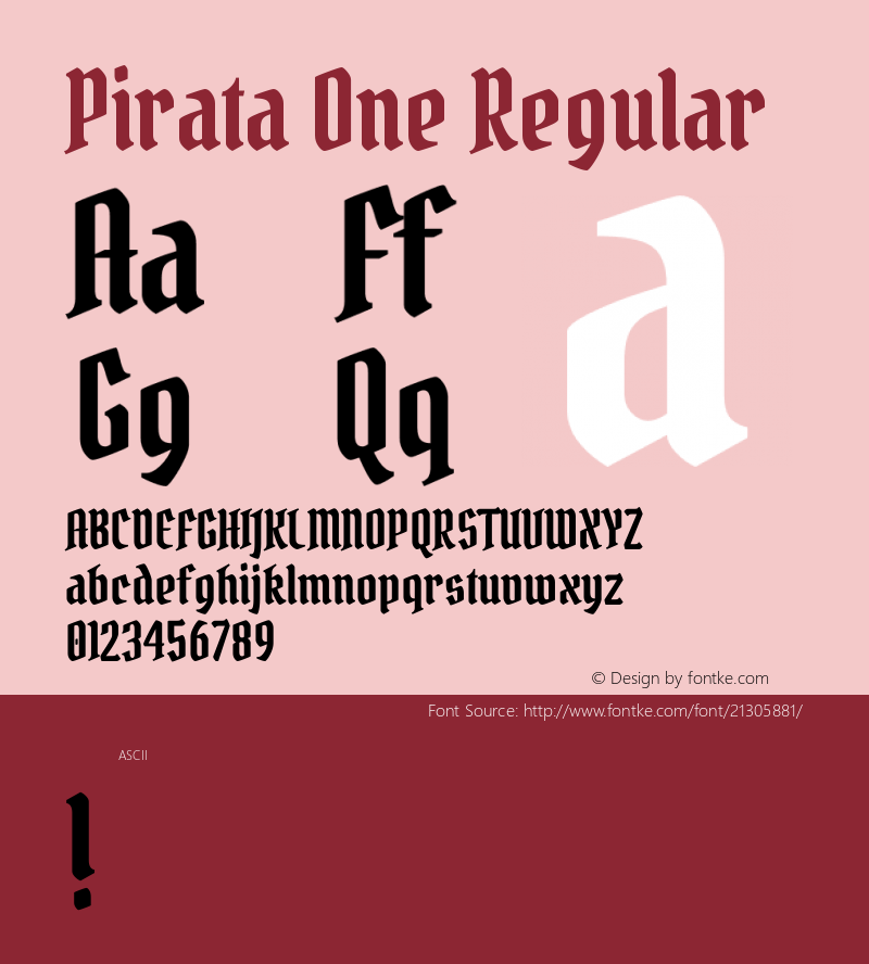 Pirata One Regular 图片样张