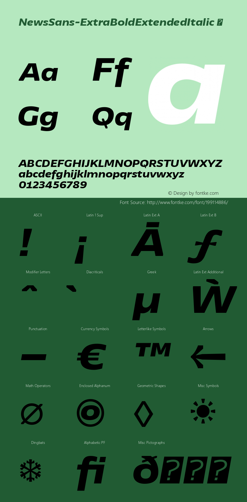 ☞NewsSans ExtraBoldExtended Italic Version 1.000; ttfautohint (v1.5);com.myfonts.easy.charactertype.news-sans-extended.extrabold-italic.wfkit2.version.5pvq图片样张