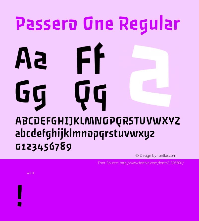 Passero One Regular 图片样张