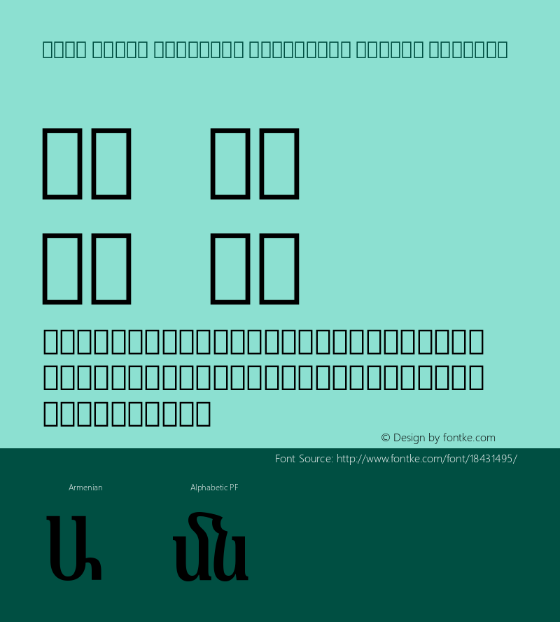 Noto Serif Armenian Condensed Medium Regular 1.000图片样张