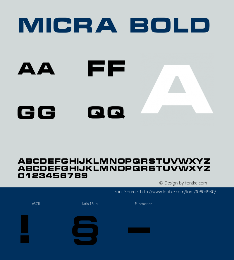 Micra Bold Version 001.001图片样张