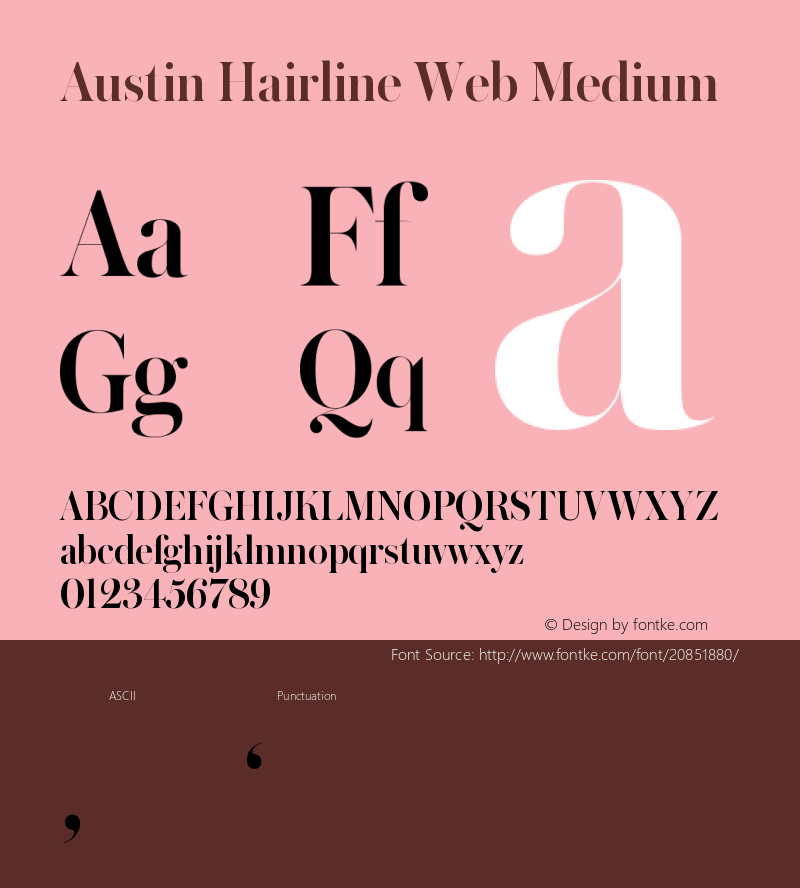 Austin Hairline Web Medium Regular Version 1.2 2017图片样张