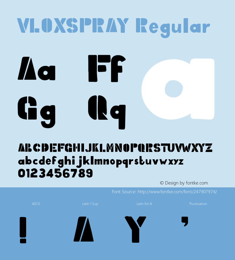 VLOXSPRAY Version 1.002;Fontself Maker 3.4.0图片样张