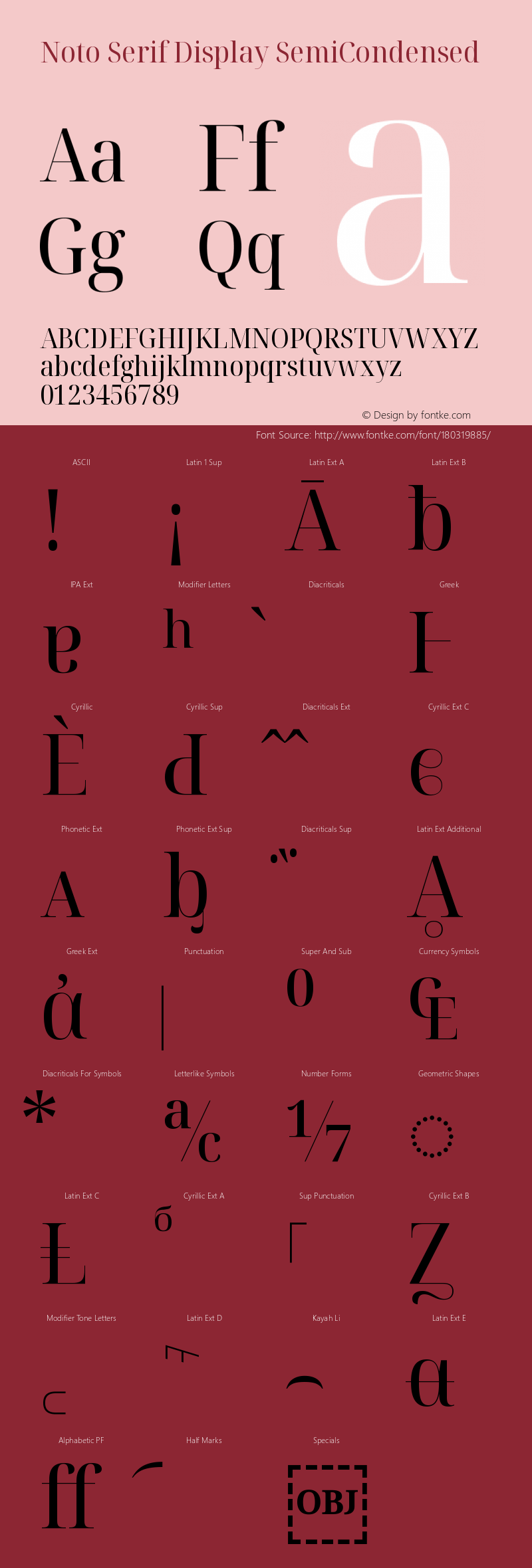 Noto Serif Display SemiCondensed Version 2.003图片样张