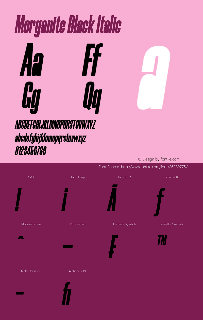 Morganite Black Italic Version 1.000图片样张