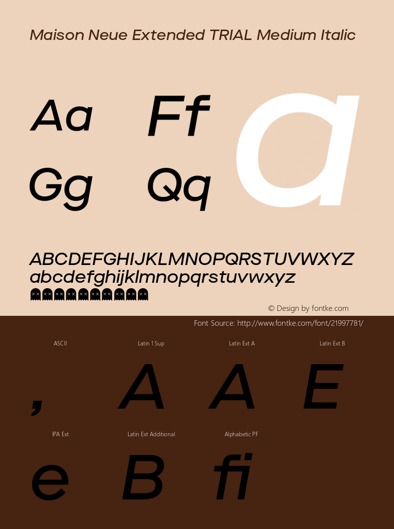 Maison Neue Extended TRIAL Medium Italic Version 3.001图片样张