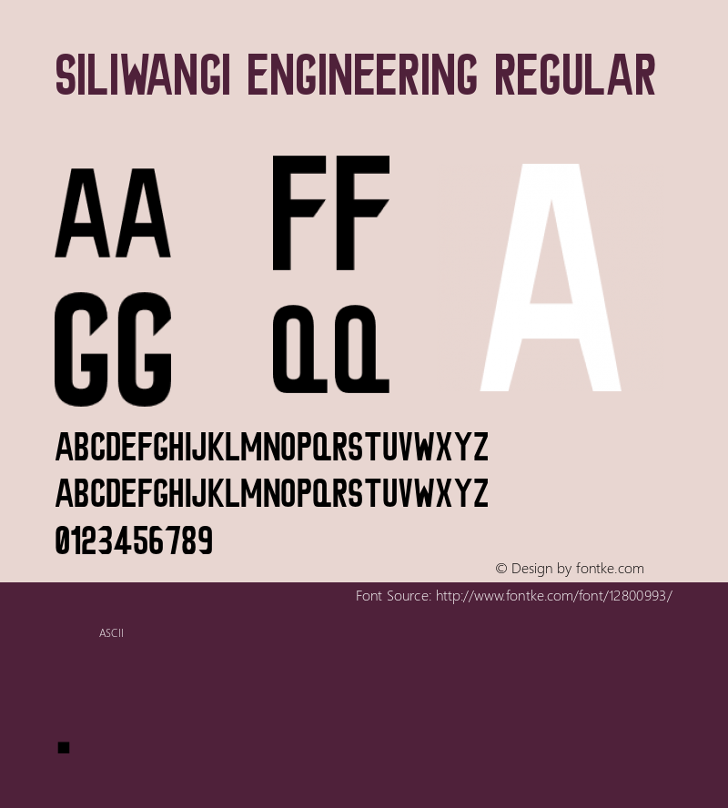 Siliwangi Engineering Regular Version 1.00 October 26, 2015, initial release图片样张