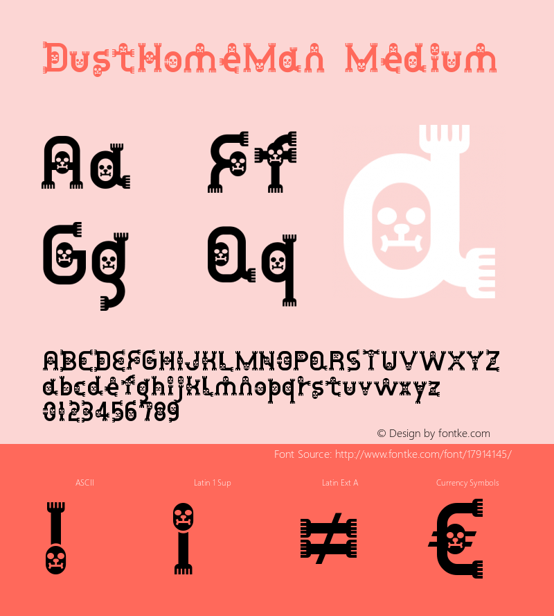 DustHomeMan Medium Macromedia Fontographer 4.1J 02.1.24图片样张