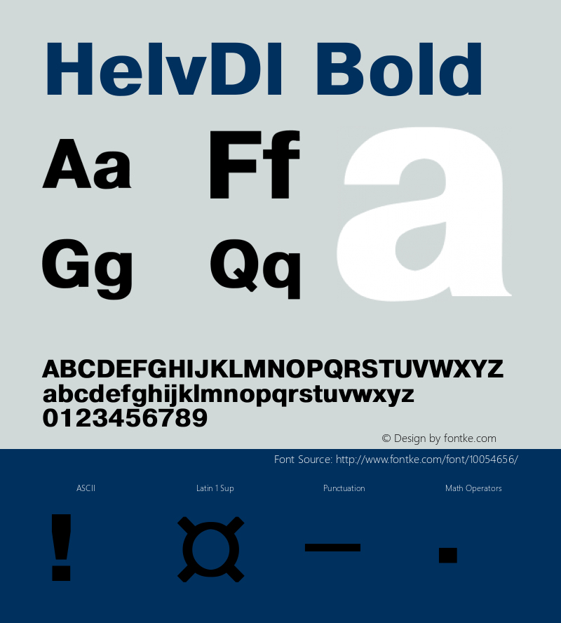 HelvDl Bold Unknown图片样张