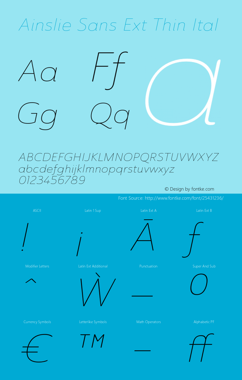 AinslieSans-ExtThiIt Version 1.000图片样张