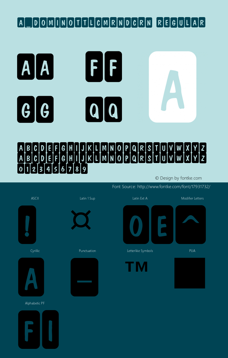 a_DomInoTtlCmRndCrn Regular 01.03图片样张