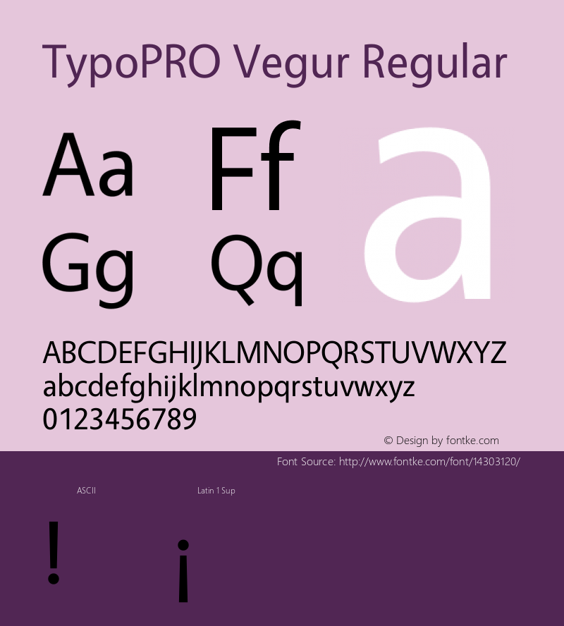 TypoPRO Vegur Regular Version 1.000;PS 007.000;hotconv 1.0.70;makeotf.lib2.5.58329图片样张