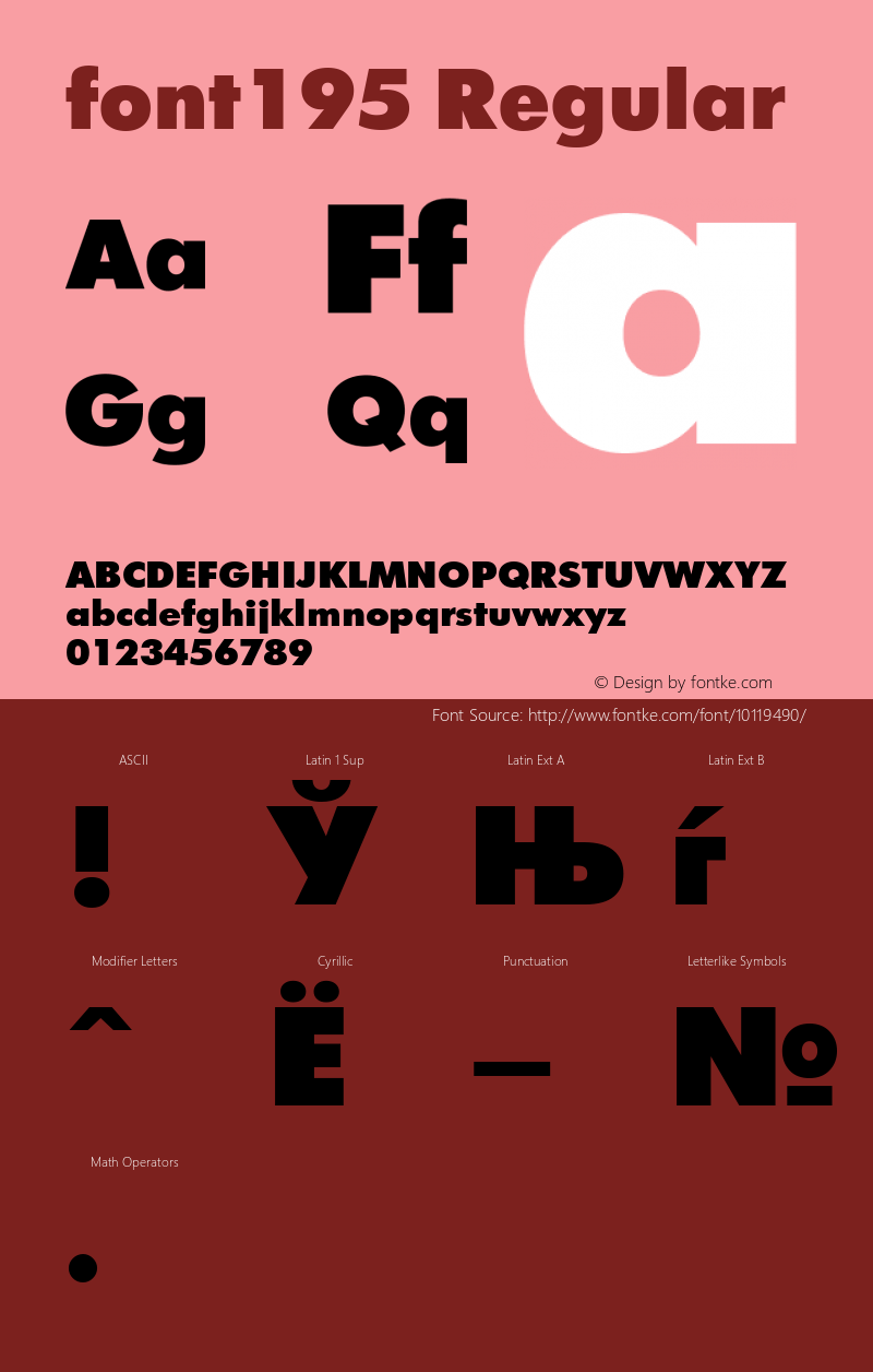 font195 Regular Unknown图片样张