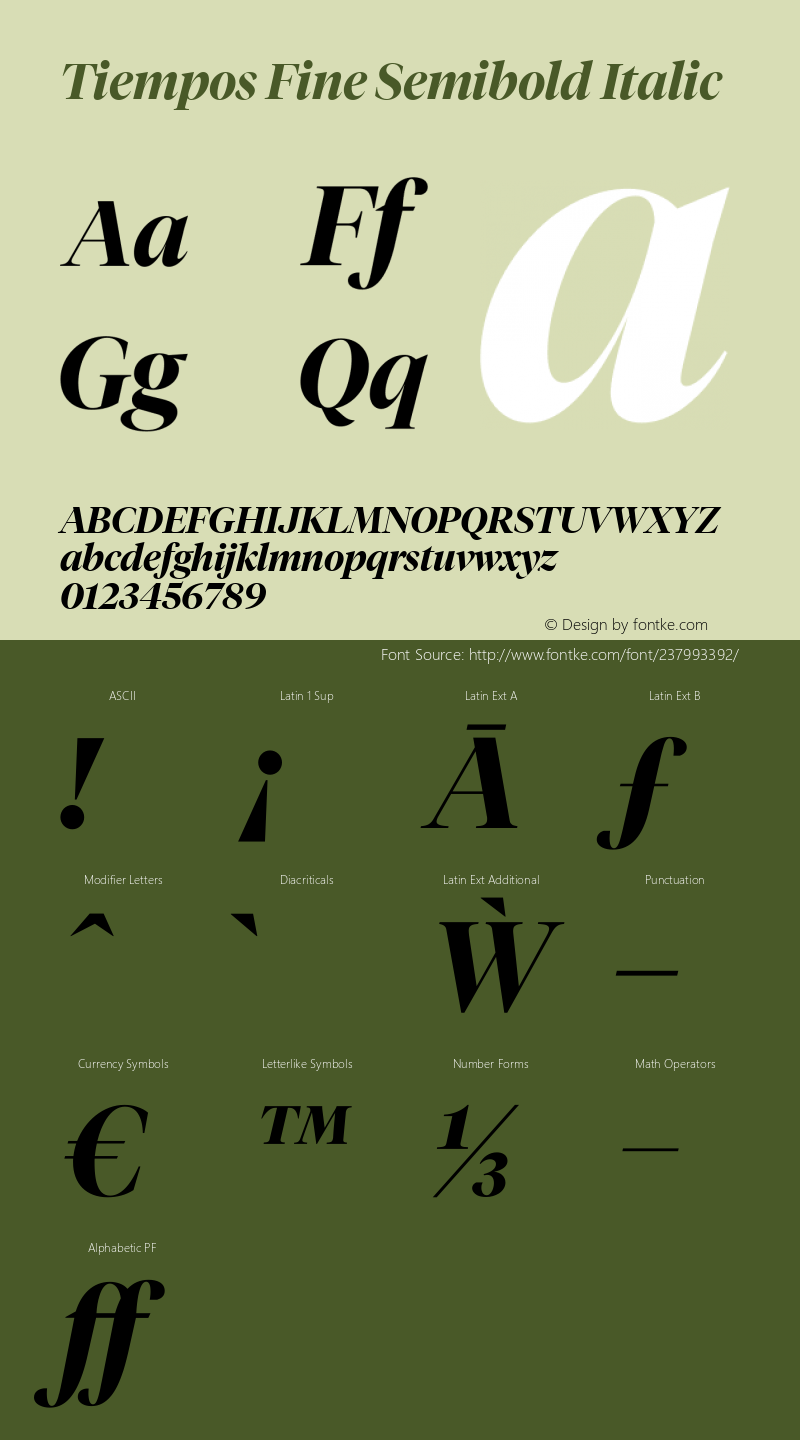 Tiempos Fine Semibold Italic Version 1.007图片样张