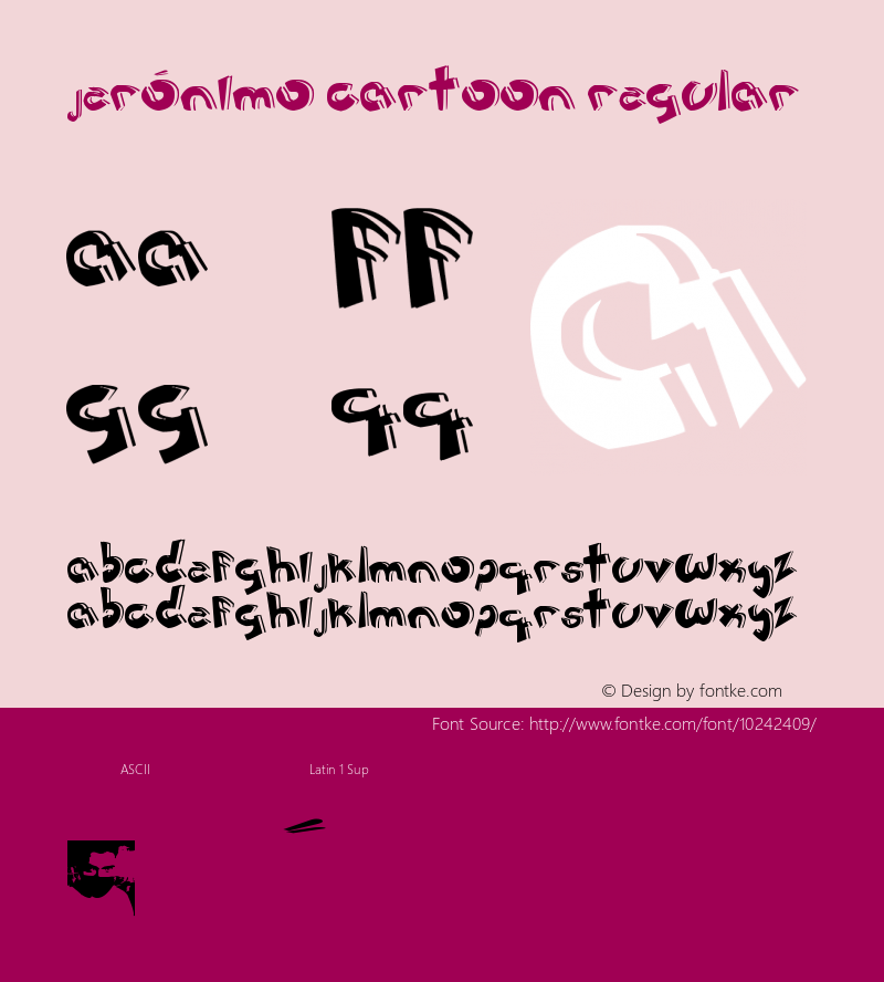 Jerónimo cartoon Regular Version 1.00 June 29, 2009, initial release图片样张