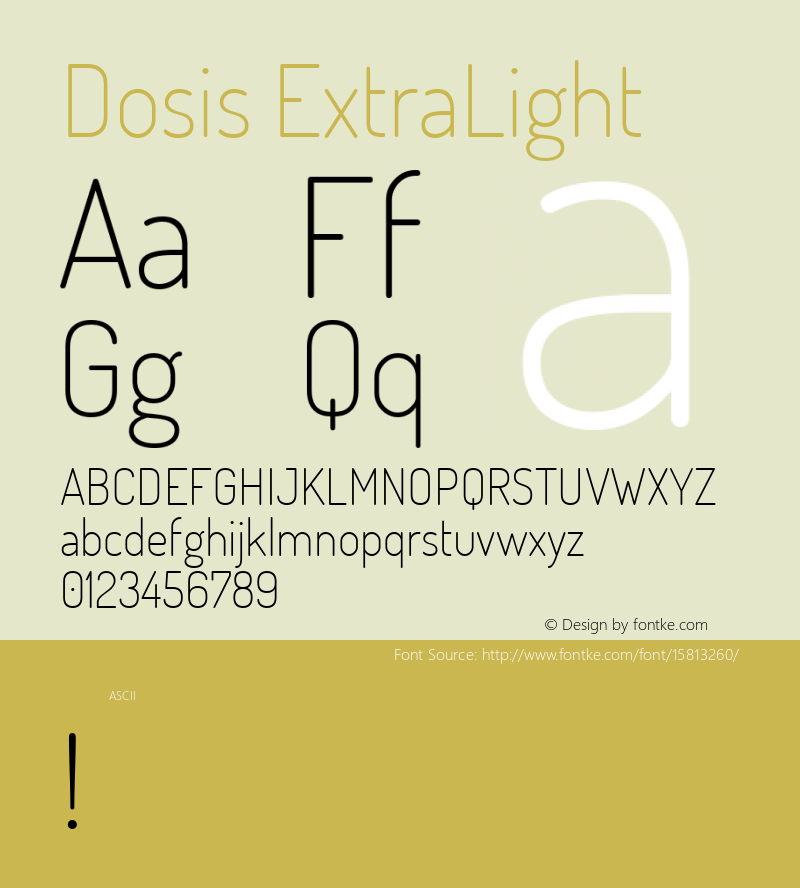 Dosis ExtraLight Version 1.007; ttfautohint (v1.4.1)图片样张