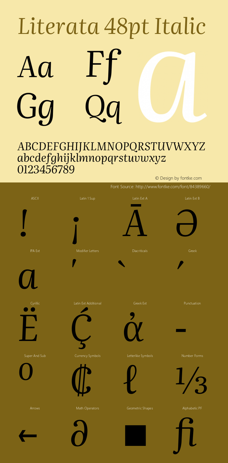 Literata 48pt Italic Version 3.002图片样张