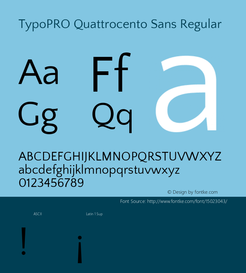 TypoPRO Quattrocento Sans Regular Version 2.000图片样张