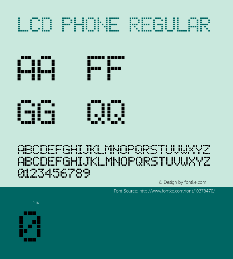 lcd phone Regular Macromedia Fontographer 4.1 06/05/01图片样张