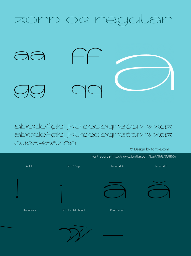 Zorn 02 Regular Version 1.000;hotconv 1.0.109;makeotfexe 2.5.65596图片样张