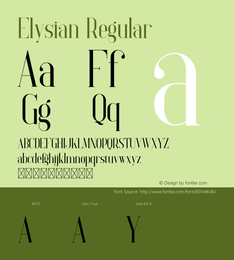 Elysian Version 1.002;Fontself Maker 3.5.0图片样张