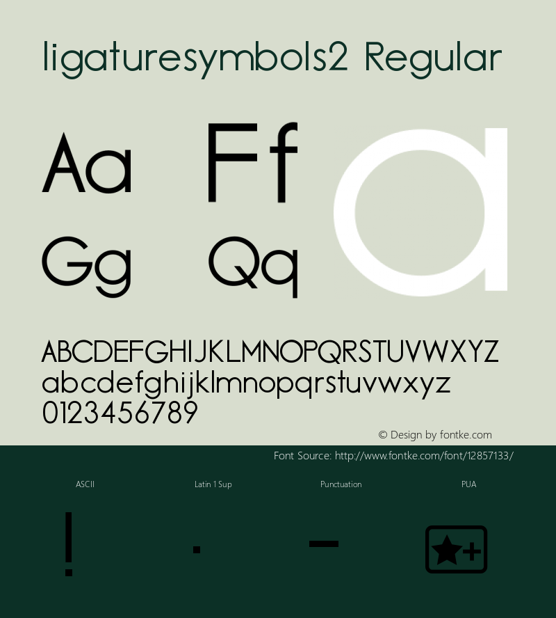 ligaturesymbols2 Regular Version 2.11图片样张