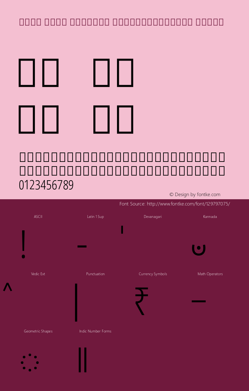 Noto Sans Kannada ExtraCondensed Light Version 2.001图片样张