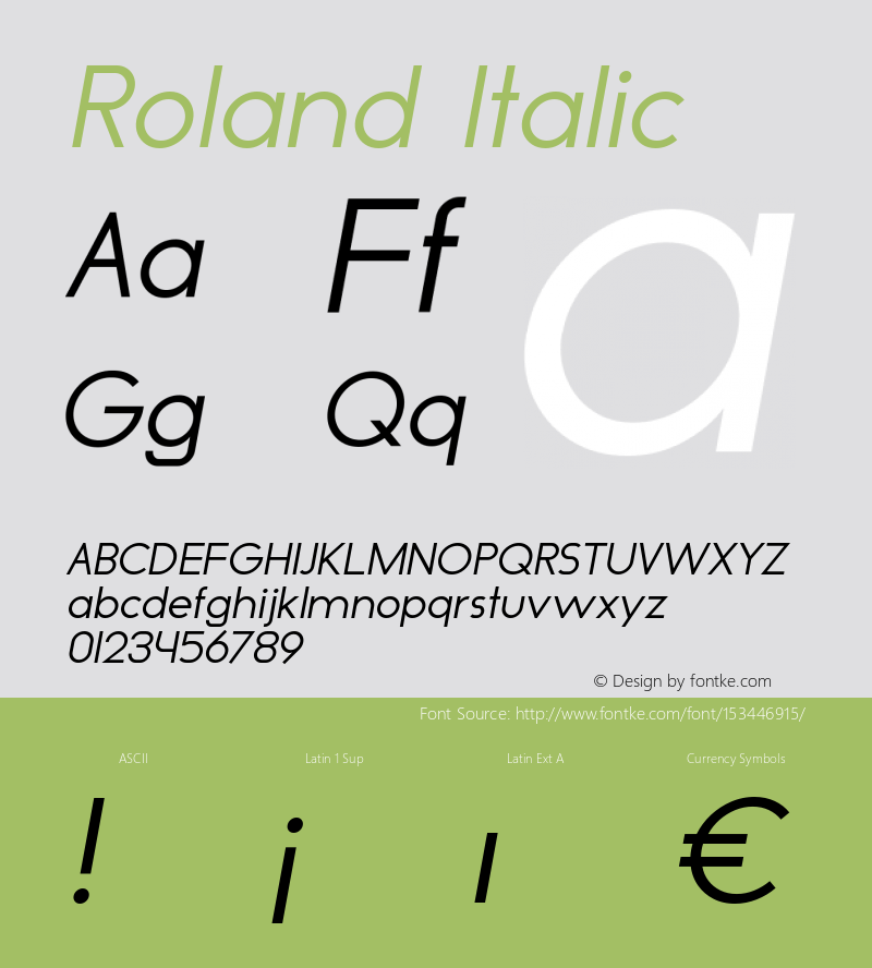 Roland Italic Version 1.000图片样张