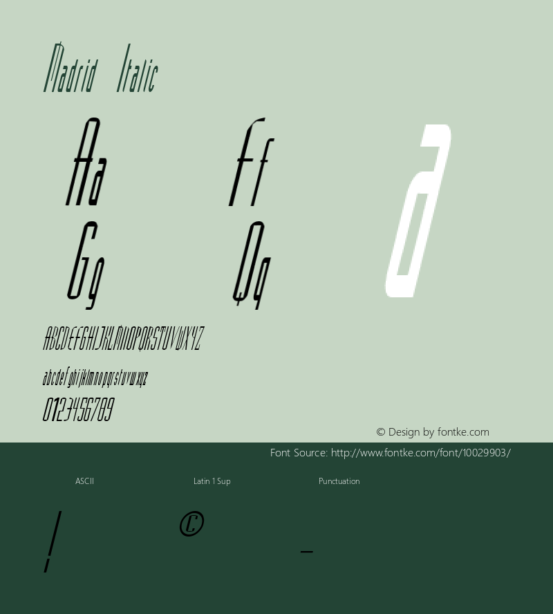 Madrid Italic Altsys Metamorphosis:5/9/92图片样张