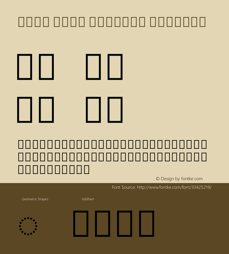 Noto Sans Siddham Regular Version 2.001图片样张