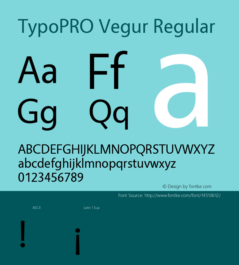 TypoPRO Vegur Regular Version 1.000;PS 007.000;hotconv 1.0.70;makeotf.lib2.5.58329图片样张