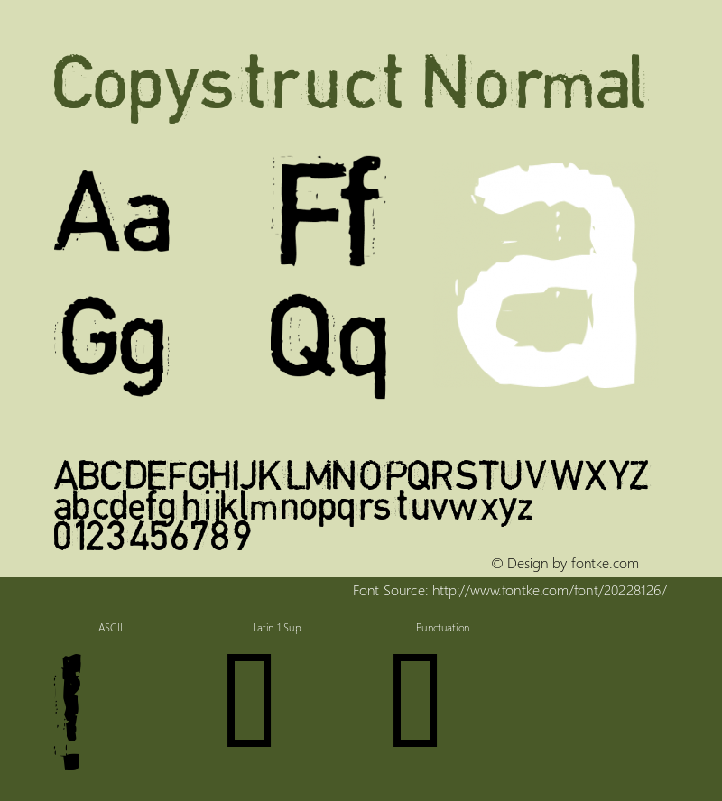 Copystruct Normal Macromedia Fontographer 4.1.2 19.05.1999图片样张